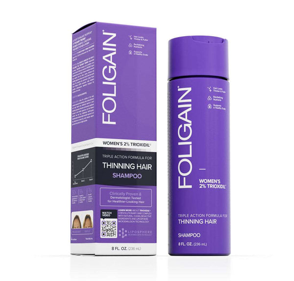 FOLIGAIN Triple Action Shampoo For Thinning Hair For Women with 2% Trioxidil - FOLIGAIN
