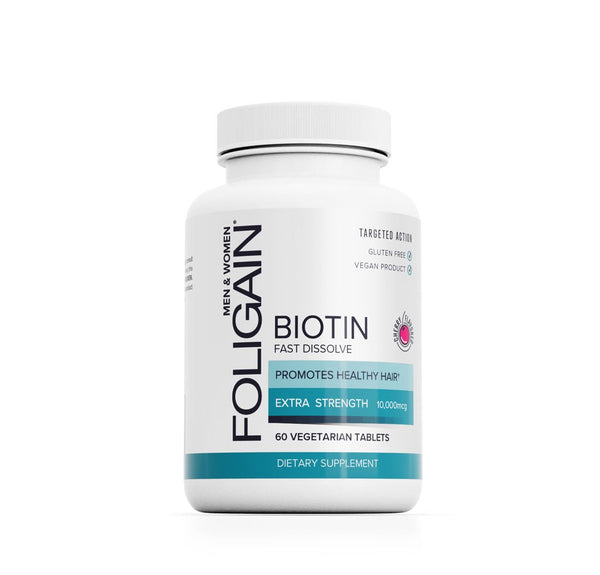 FOLIGAIN Biotin Supplement For Healthier-Looking Hair (Fast Dissolve) - FOLIGAIN