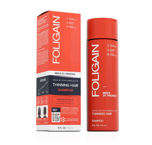 FOLIGAIN Triple Action Shampoo For Thinning Hair For Men with 2% Trioxidil - FOLIGAIN